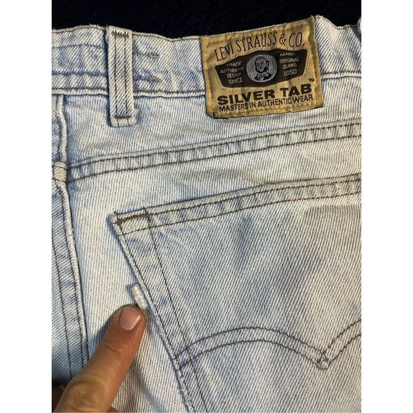 Vintage 90s Levi’s Silvertab Baggy Skater Hip Hop Jeans Sz 34x30 CL2 - Picture 10 of 15